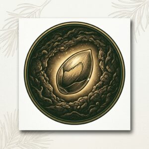 A single-color etched illustrative icon in the Weeping Pines' brand style, featuring a single, dormant Mexican Weeping Pine seed resting in stable soil, symbolizing the latent potential and new beginnings of the initial consultation.